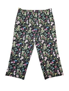 Roz & Ali Floral Stretch Cropped Pants